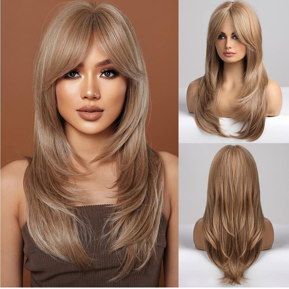 Stylish Long Layered Wig - Blonde